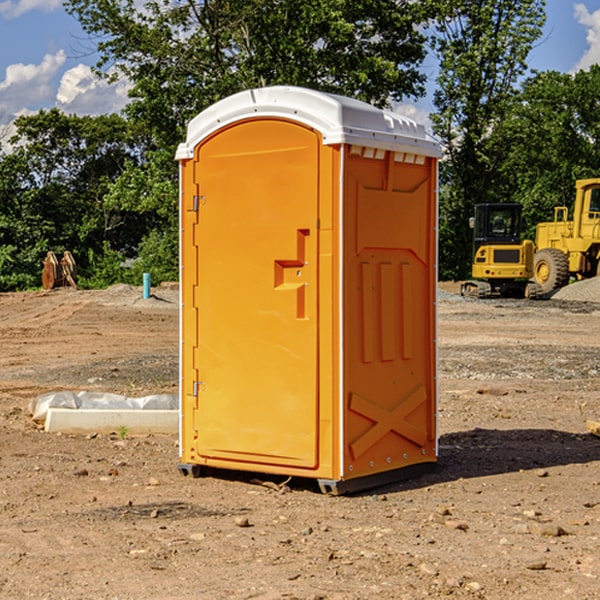 what is the cost difference between standard and deluxe portable restroom rentals in Noble